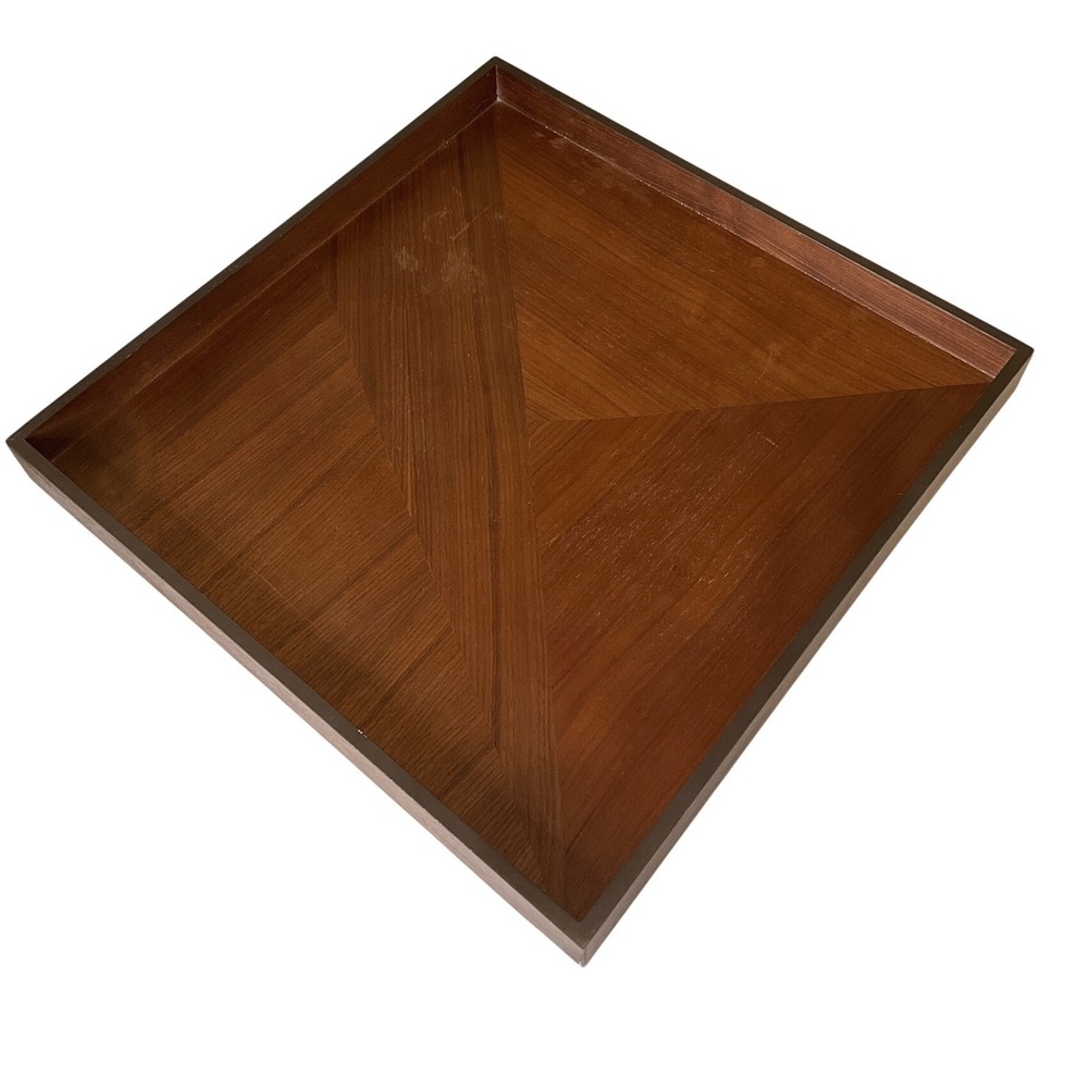 Williams Sonoma West Elm Wooden Square Tray Large Serving Decorative 20x20